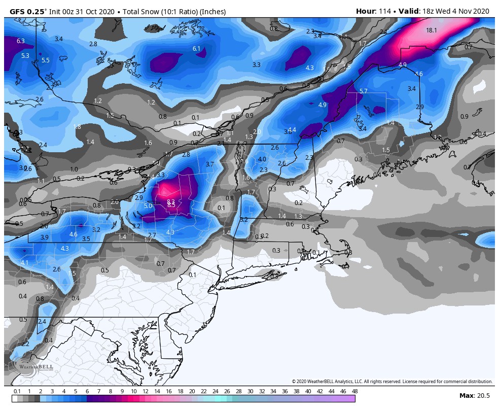 Snow Ridge early season snow